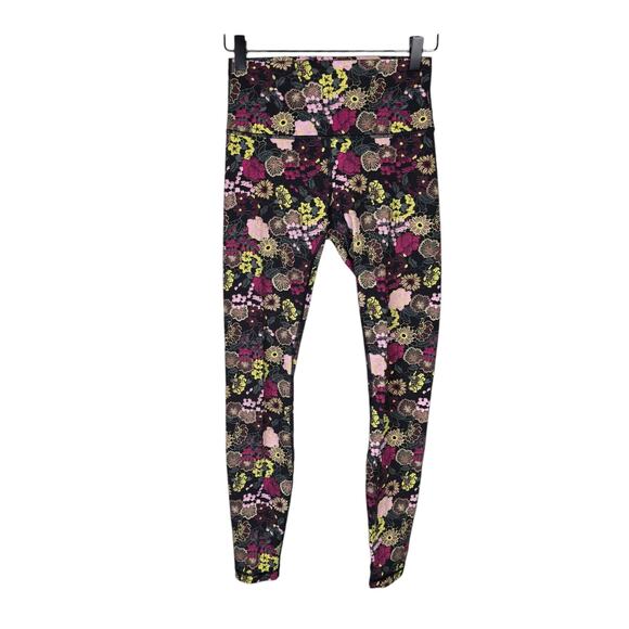 Lululemon Wunder Under Hi-Rise 28" Full Length Colorful Floral Athletic Tights - Picture 3 of 8